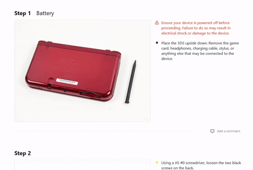 scrolling through ifixit's 3ds battery replacement tutorial. there are 4 steps